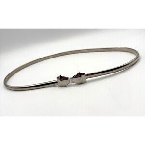 Vintage 1980s Expandable Bow Tie Metal Waist Belt 34–40” USA